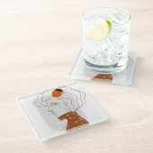 トロピッ葉クデザイン、シームレスなパターン。 ガラスコースター (アングル)