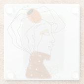 トロピッ葉クデザイン、シームレスなパターン。 ガラスコースター (裏面)