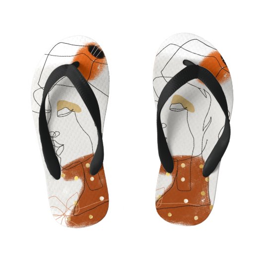 トロピッ葉クデザイン、シームレスなパターン。 キッズビーチサンダル (フットベッド)