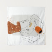 トロピッ葉クデザイン、シームレスなパターン。 タペストリー (正面(横))