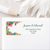 トロピッ葉クハイビスカスハワイアン住所 シール (インサイチュ)