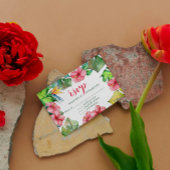 トロピッ葉クハワイアンルアウ（ハワイ式宴会）RSVPカード 出欠カード