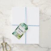 トロピッ葉クハワイアン夏結婚式の引き出物 ギフトタグ (より糸付き)