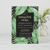 トロピッ葉クバースデーパーティールアウ（ハワイ式宴会）招待状 招待状 (スタンド正面)
