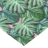 トロピッ葉クパターン – 緑の葉 ショートテーブルランナー (コーナー)