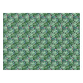 トロピッ葉クパターン – 緑の葉 テーブルクロス (正面(横))