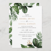 トロピッ葉クパモダンメ結婚ス 招待状 (正面/裏面)