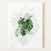 トロピッ葉クパーソナライズされたモダンエレガント プランナー手帳 (裏面)