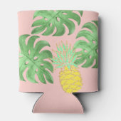 トロピッ葉クビーチ結婚式パイナップルグリーン 缶クーラー (裏面)