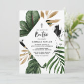 トロピッ葉クフェイクゴールドフォイルフレームバウティゾ 招待状 (スタンド正面)