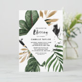 トロピッ葉クフェイクゴールドフォイルベビー賛美ズ 招待状 (スタンド正面)