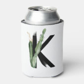 トロピッ葉クフェイクゴールドフォイル文字Kモノグラム 缶クーラー (缶正面)