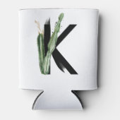 トロピッ葉クフェイクゴールドフォイル文字Kモノグラム 缶クーラー (正面)