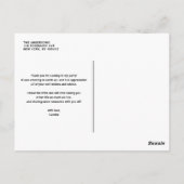 トロピッ葉クフェイク・ゴールド・フォイル素朴・サンキュー ポストカード (裏面)