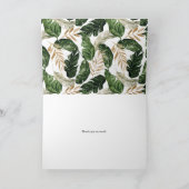 トロピッ葉クフェイク・ゴールド・フォイル・フレームありがとう カード (内部)