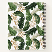 トロピッ葉クフェイク・ゴールド・フォイル・レターAモノグラム ノートブック (裏面)