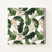 トロピッ葉クフェイク・ゴールド・フォイル・レターAモノグラム ノートブック (裏面)