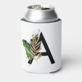 トロピッ葉クフェイク・ゴールド・フォイル・レターAモノグラム 缶クーラー (缶裏面)