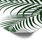 トロピッ葉クプリント1ダークグリーン ポスター (角)