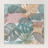 トロピッ葉クヴィンテージ：手描きパターン。 ジグソーパズル (横)