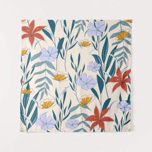 トロピッ葉ク抽象芸術背景 タペストリー (正面)