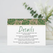 トロピッ葉ク紙の挿入結婚カード エンクロージャーカード (スタンド正面)