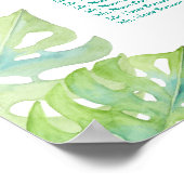 トロピッ葉ク結婚のディナー席表 ポスター (角)