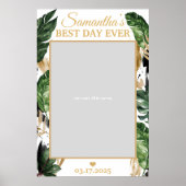 トロピッ葉ク結婚のフォトプロップフレーム夏 ポスター (正面)