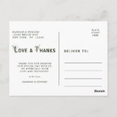 トロピッ葉ク結婚の写真ありがとう ポストカード (裏面)