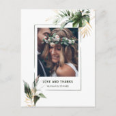 トロピッ葉ク結婚の写真ありがとう ポストカード (正面)