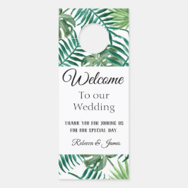 トロピッ葉ク結婚ドアハンガー ドアノブサイン