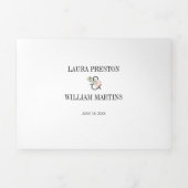 トロピッ葉ク結婚写真RSVP QRコード詳細 三つ折り招待状 (カバー)