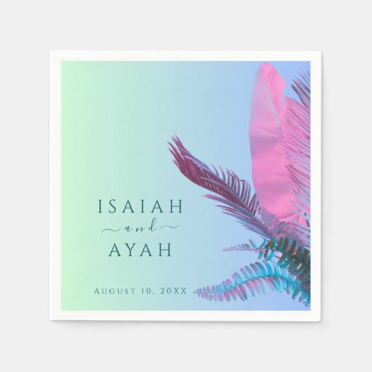 トロピッ葉ク結婚 スタンダードカクテルナプキン (正面)