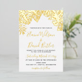 トロピッ葉ク結婚 箔招待状 (立ち正面)