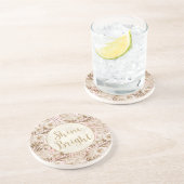 トロピッ葉ク赤面金ゴールドグリッターシャイン コースター (側面)