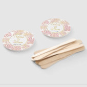 トロピッ葉ク金ゴールドの結婚丸いハンドファン ハンドファン (組立なし)