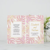 トロピッ葉ク金ゴールドの2倍の結婚式プログラム (スタンド正面)