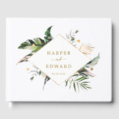 トロピッ葉ク金ゴールドグ結婚リーンズゲストブック ゲストブック (正面)