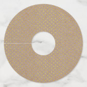 トロピッ葉ク金ゴールド緑と素朴結婚性 ワイングラスタグ (裏面)