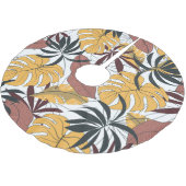 トロピッ葉ク鮮やか:シームレスな背景。 ブラッシュドポリエステルツリースカート (アングル)