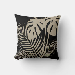 トロピッ葉ク1タンオンブラック クッション