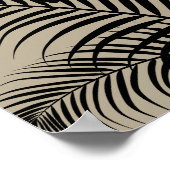 トロピッ葉ク1ブラックオンタンアモダンートプリント ポスター (角)