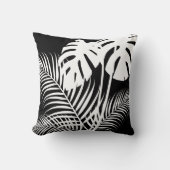 トロピッ葉ク1白オンブラック クッション (正面)