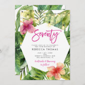 トロピッ葉ク70歳の誕生日パーティー 招待状 (正面/裏面)