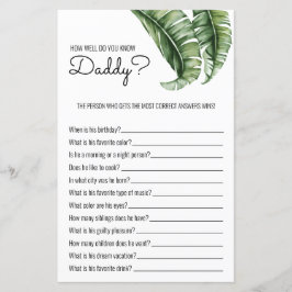 トロピッ葉ク/ストライプ赤ちゃんシャワーゲーム