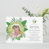 トロピッ葉ク・バプテスマまたは《キリスト教》洗礼式や命名式 招待状 (スタンド正面)