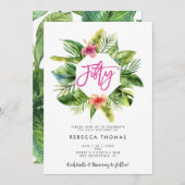 トロピッ葉ク・バースデーパーティーへの招待 招待状 (正面/裏面)