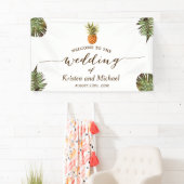 トロピッ葉ク・パイナップルスタイリッシュウェディングパーティー 横断幕 (インサイチュ)