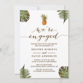 トロピッ葉ク・パイナップルビーチ婚約パーティ 招待状 (正面)