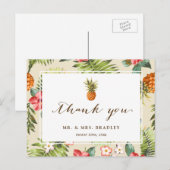 トロピッ葉ク・パイナップル・ハンドスクリプト ポストカード (正面/裏面)